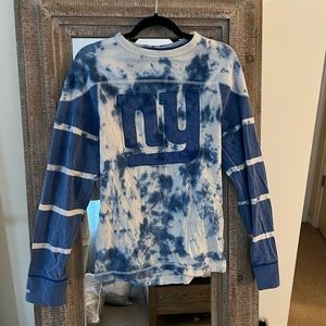 Custom tie dyed New York giants long sleeve sweater. Size S